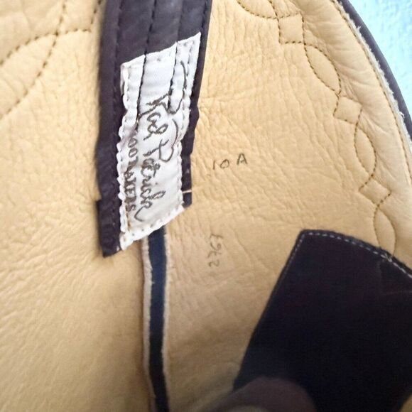 NEW Rod Patrick Cowboy Boots Womens 10 A Brown Caiman Western Blunt Toe $1450 - Picture 10 of 12